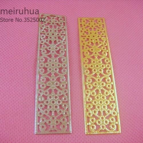 10 pieces/lot 20*85mm metal Filigree Flower Wrap Connector Jewelry DIY Components 08294