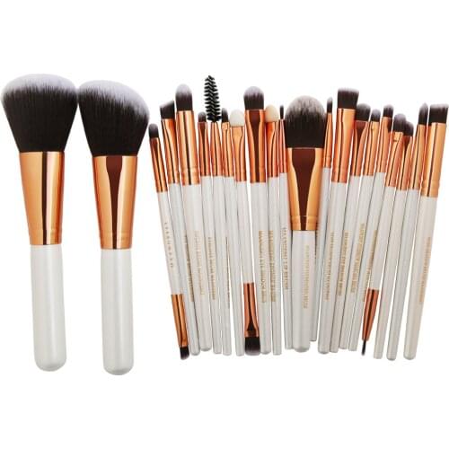 22 Pcs Good Quality Top Cosmetic Tool Wood Handle Black Gold Makeup Brushes Set Foundation Eyebrow Comb Eyelash Eyeshadow Brush
