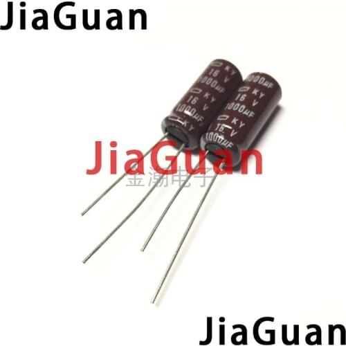 50pcs NEW CHEMI-CON 1000uf/16v NIPPON KY 16V1000UF 8x20MM electrolytic Capacitor 1000UF 16V NCC ky 16v 1000uf