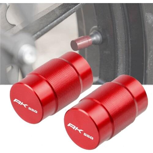 For KYMCO AK550 AK 550 ak550 Motocycel CNC Accessorie Wheel Tire Valve Stem Caps Airtight Covers with "AK550" logo