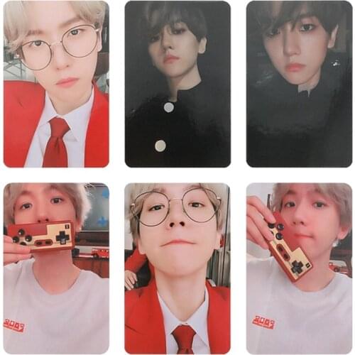 6PCS/Set KPOP EXO BAEKHYUN SOLO City Lights Album LOMO Cards K-POP New Fashion Self Made Paper Photo Card Photocard