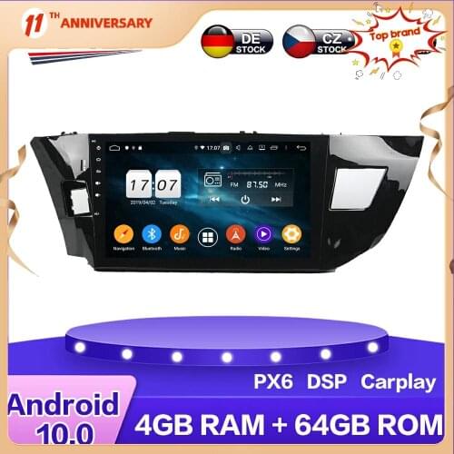 Android 10 Car Multimedia Radio DVD Playe Auto GPS Navigation Stereo for Toyota Levin 2013 - 2015 Carplay DSP WIFI BT Headunit