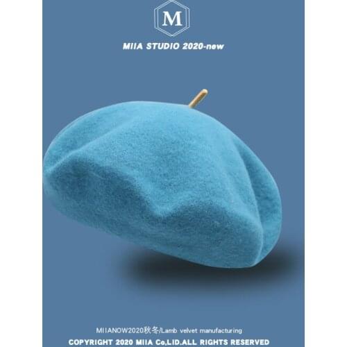 Autumn winter2020French super large clouds British retro Wool Womens Beret winter painters hat pumpkin hat bud hat women hats