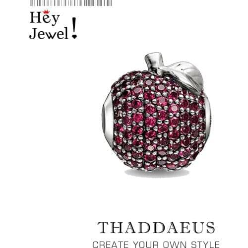 Beads Apple,2020 Brand New 925 Sterling Silver Rhinestone Beads Fits Bracelet Europe Jewelry Thanks giving Gift For Women Girls