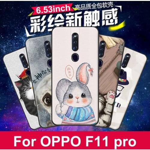 For OPPO F11 Pro Case clear animal cartoon painted soft Silicone TPU phone Cases For OPPO F11Pro back coque OPPOF11 Pro cases
