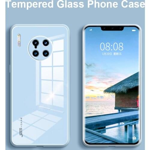Tempered Glass Phone Case For Huawei Mate 20 30 30E 40 Pro Plus P30 P40 Pro Plus Soft Silicone Frame Cover For Honor 30 Pro Case