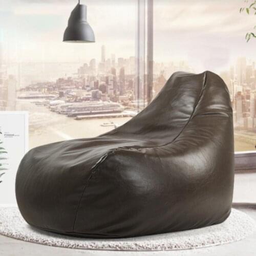 Croker Horse Big Size Pu Leather Lazy Sofa Bean Bag Solid Chair Covers Without Filler/Inner Puff Couch Tatami for Living Room