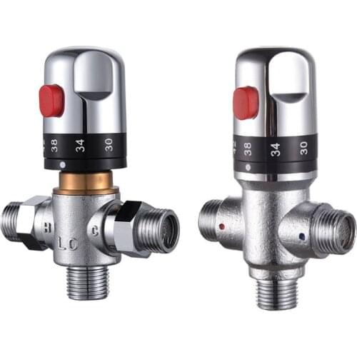 Brass Thermostatic Mixer Water Temperature Control Bathroom Faucet Valve for Home Bath Shower System Accessories