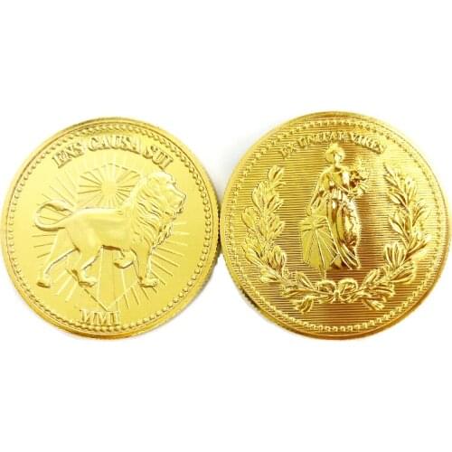 Movie John Wick Continental Hotel Gold Coin Metal Gold-plated Cosplay Props Accessories