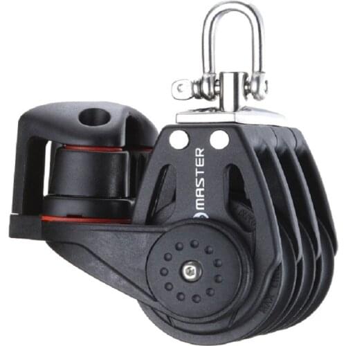 Marine Boat Yacht Sailboat Hardware 75mm 2 15/16 inch Triple Swivel Shackle Angle Fairlead Cleat Block Master BB-0712FE