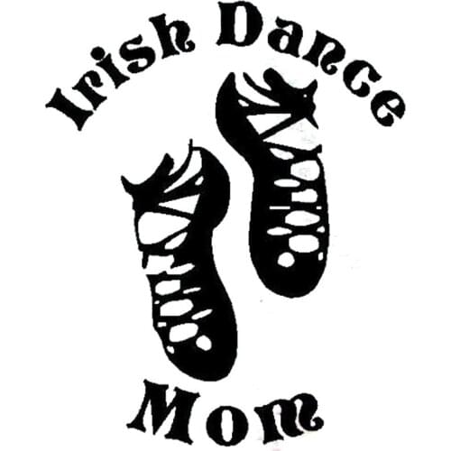 LLY-0378 Personality Car Stickers IRISH DANCE MOM Modeling Decal PVC Creative Shoes Sunscreen Waterproof Exquisite Cars Sticker