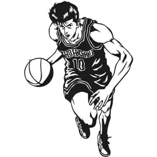 Pegatina SLAM DUNK Sticker Anime Cartoon Hanamichi Sakuragi Car Decal Sticker Vinyl Wall Stickers Decor Home Decoration