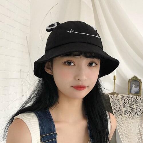 Fashion Frog Bucket Hat For Women Summer Autumn Plain Women Panama Outdoor Hiking Beach Fishing Cap Sunscreen Female Sunhat Bob