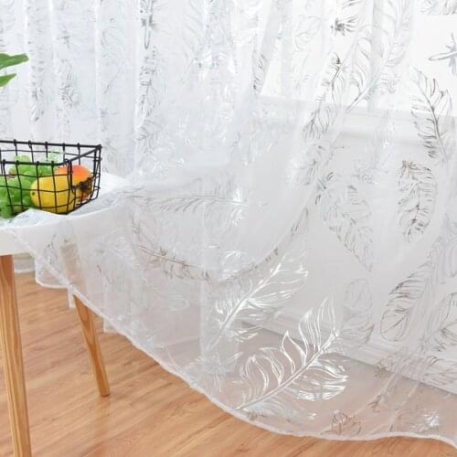 Translucidus Decoration Fashion Washable Gauze Curtain Golden Silver Patterns Tulle Curtains On The Windows In The Living Room