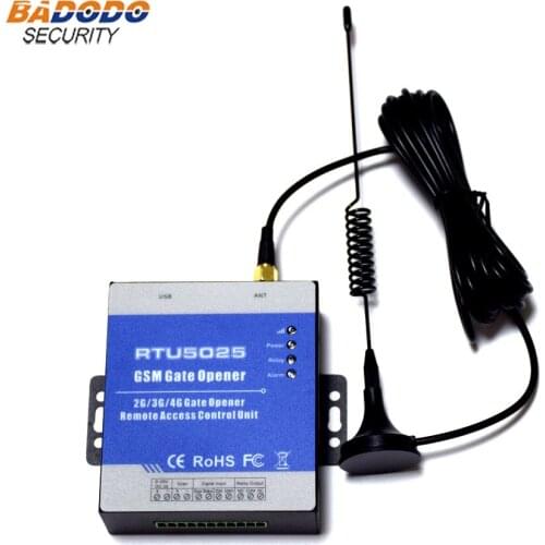 RTU5025 GSM 2G 3G remote control gate opener access controller unit remote relay output ON/OFF switch for sliding swing gate