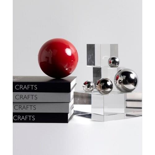 Luxury Crystal Square Splicing Geometric Ornaments Model Room Study Office Hall Sales Desktop Soft Decorations Accessories