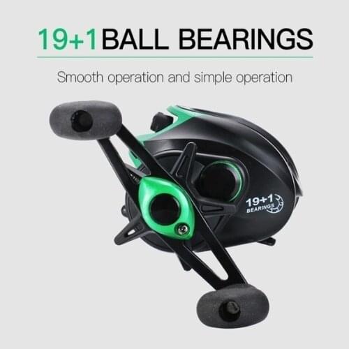 Fishing Baitcasting Reel All Metal Spool 19 1BB 8kg Max Drag Force Speed Ratio 9.1:1 Magnetic Metal Casting Fishing Reel -40