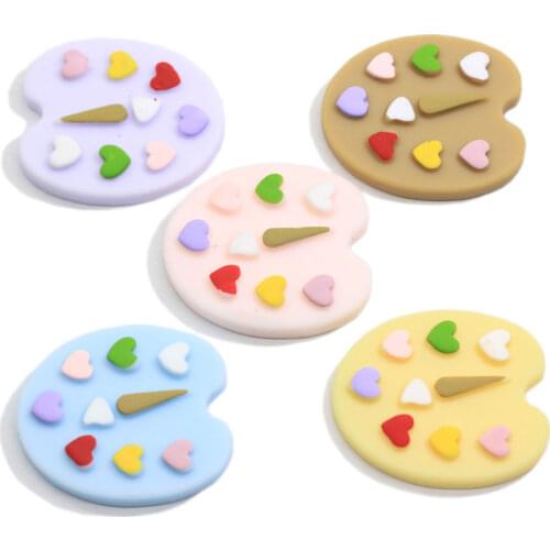 Cute Watercolor Palette Resin Flatback Cabochons Scrapbook Craft DIY Embellishments Phone Decoration Jewelry Accessories