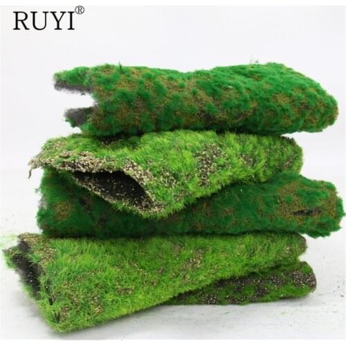 Simulation Moss Turf Lawn Wall Green Fake Plants DIY Artificial Grass Board Wedding Home Hotel Background Shop Window Decoration