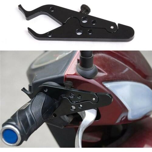 Universal Motorcycle Aluminium Cruise Control, Throttle Assist and Lock Wrist Hand Tension Clamp with Silicone Ring