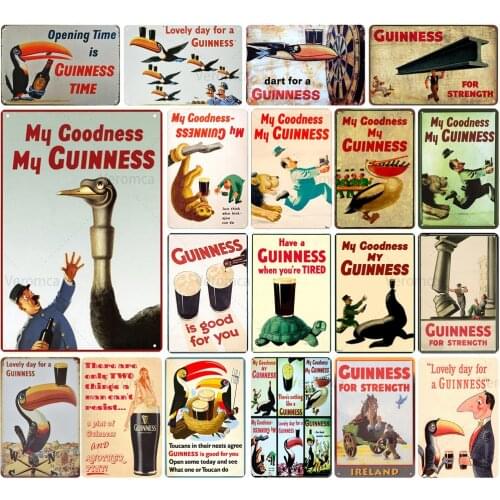 Vintage Creative Metal Plaques My Guinness Tin Plate American Bar Beer Wall Decorative Pub Door Sign Funny Billboard Poster