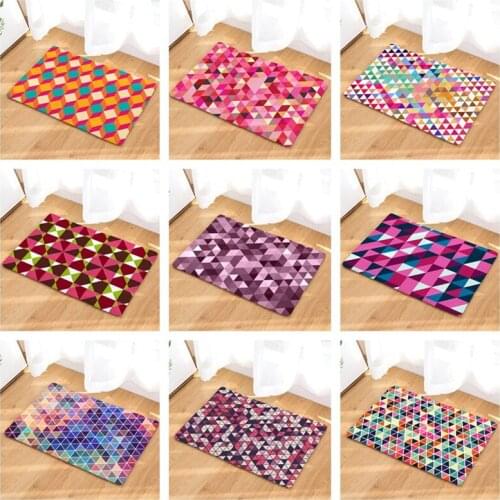 Geometric Printed Doormat Living Room Slip Carpet Absorbent Shower Colorful Bath Mat Bedroom Kitchen Rug Welcome Door Mats