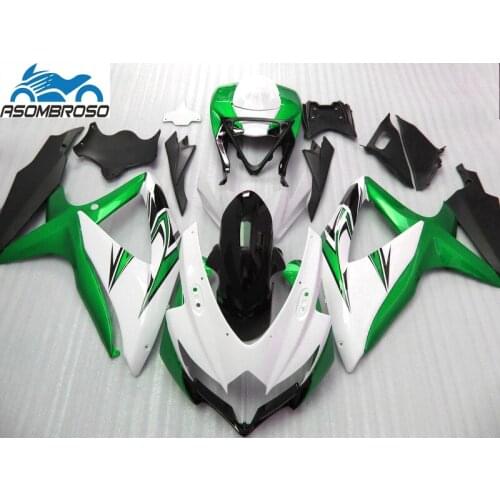 Injection Molding high quality Fairing kit for SUZUKI K8 K9 GSXR 600 750 2008 2009 2010 green black white gsxr600 fairings RD32