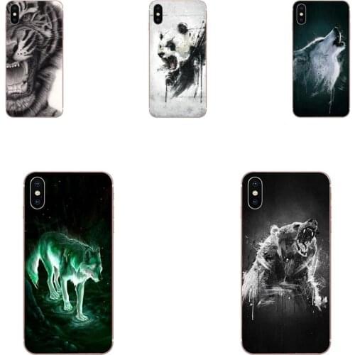 Fierce Wolf And Tiger Diy Colorful For Apple iPhone 11 Pro XS Max XR X 8 7 6 6S Plus 5 5S SE 4 4S Soft TPU Art Online Cover Case