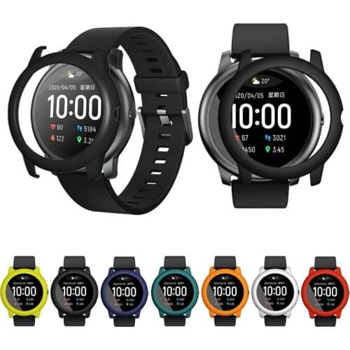 Protector Frame Case For Haylou Solar LS05 Smart Watch PC Plastic Protect Cover Shell Bumper For Xiao mi Haylou Solar Glass Film