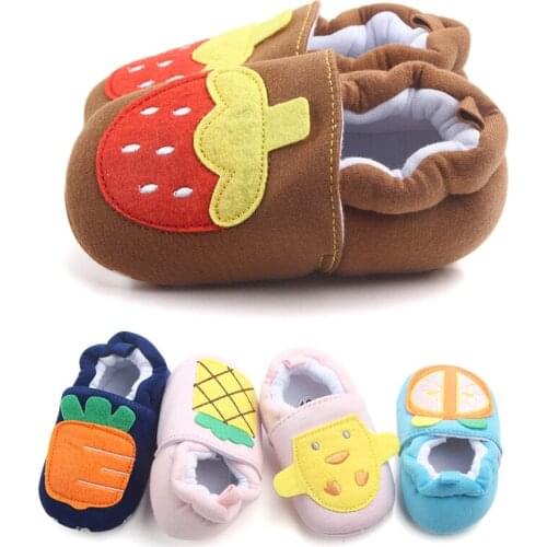 1 Pair Fashion Cotton Cloth First Walker Cartoon Baby Boy Girls Shoes Bebe Toddler Moccasins 0-24M Non-slip Soft Bottom Shoes