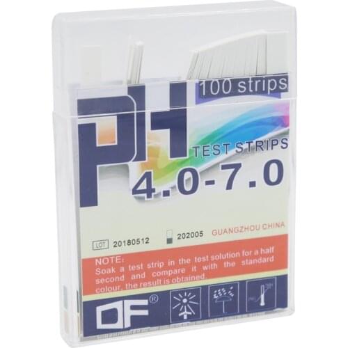 100 PCS PH 4.0-7.0 Test Paper Litmus Strips Tester for Saliva Urine Water Soil Testing Universal Application 30%off