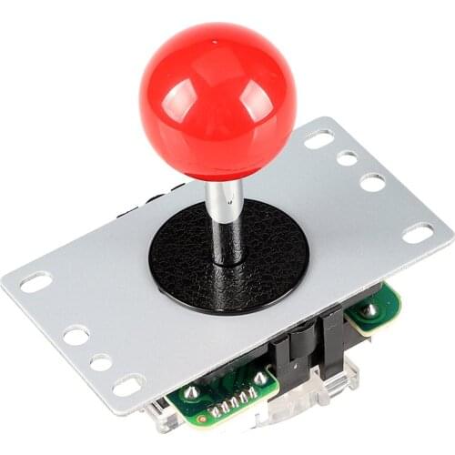 1x Arcade Classic Competition 5 Pin Stick 8 Ways Joystick For PC Xbox 360 PS2 PS3 Games Arcade DIY Kit Parts Mame Jamma Red