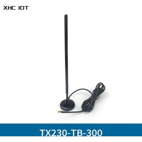 230MHz Wifi Antenna SMA-J Interface Magnetic Base Feeder External Cable Sucker HighGain 5dBi TX230-TB-300 Omnidirectional Aerial