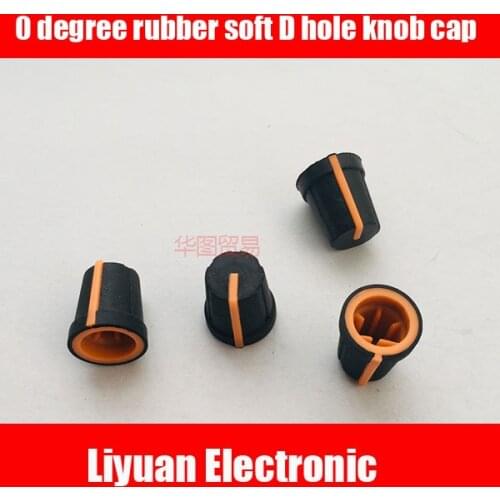 30pcs 0 degree rubber soft semi-circular D hole knob cap Half shaft disc equalizer mixer DJ