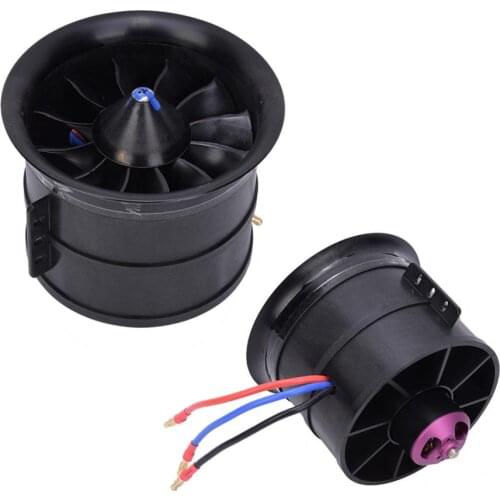 EDF 70mm 12-Blade Fan Propeller with 4S 3400KV Duct Motor for RC Model Aircraft Accessories RC Airplane Model Plane Parts