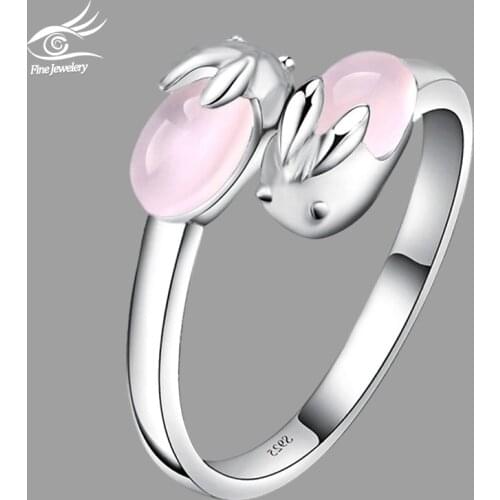 7KMOOR New Fashion Open Adjustable Ring For Women Flower Design Crystal Ring Silver Jewelry CZR28