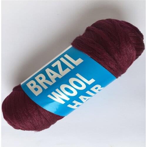 African Brazilian Wool Hair 70g/ball 3balls/lot Low Temprature Hot Water Use for Yarn Sengalese Twist Braids