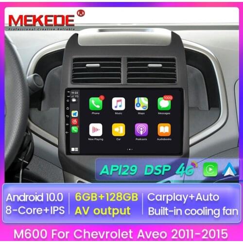 6GB+128GB DSP Android 10.0 Car Radio GPS RDS Multimedia Player for Chevrolet Aveo 2 Sonic T300 2011-2015 2din Car Player NO DVD