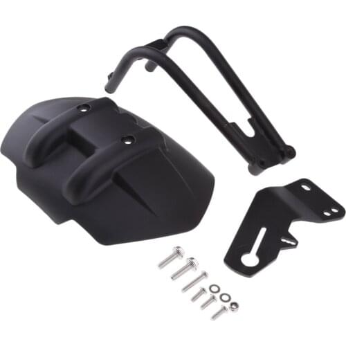 Black Plastic Motorcycle Motorbike Rear Fender Mud Guard with Mount Bracket #002