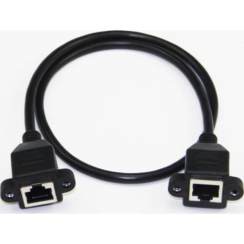 5pc/lot Cat5 8pin RJ45 Female to Female Ethernet LAN Network Extension Cable Adapter Connector Foil Shielded 30cm 60cm 100cm