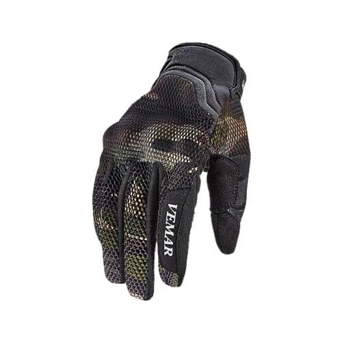 Camouflage Motorcycle Gloves Summer Touch Screen Full Finger Gloves Protective Gear Biker Riding Motorbike Moto Motocross Gloves