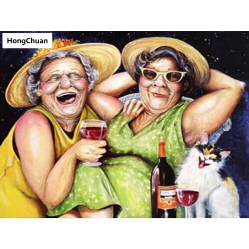 Lovely Grandma 5D DIY Square/Round Diamond Painting Mosaic Cross Stitch Home Decoration Mural Christmas Gift New Year