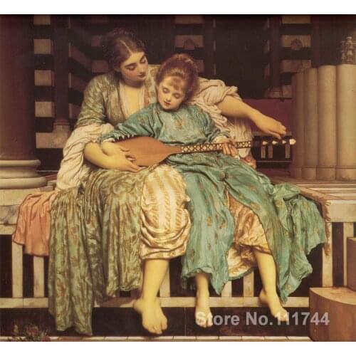 Paintings for bedroom Music Lesson Frederic Leighton reproduction art High quality Hand painted