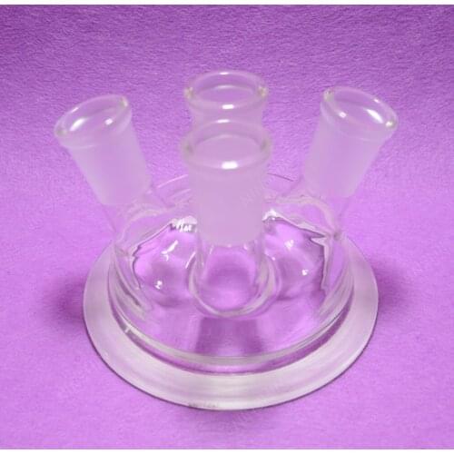 Lab glass Four necks lid for the separately flask,150mm Outer diameter Flange