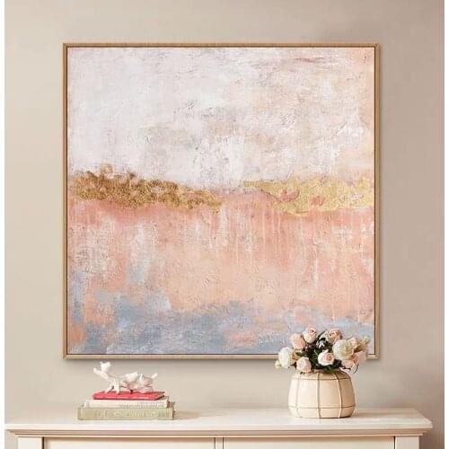 BEST Hand painted Abstract Oil Paintings On Canvas Modern Wedding Decor Wall Pictures Home Decoration foil painting wall art