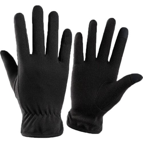 Mens Summer Outdoor Sport Fitness Cycling Non Slip Mitten Men Women Thin Touch Screen Driving Sunscreen Short Sun Glove F10