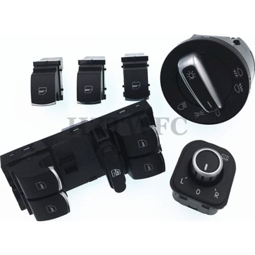 New Window Mirror Headlight Switch For VW Jetta Golf 5 6 Golf GTI Tiguan Passat B6 CC 5ND959565B 5ND959857 5ND959855 5ND941431A