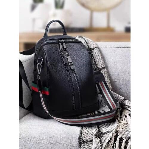 ZOOLER Rivet Colorful Leather Backpack casual real cowhide backpacks Cow luxury back pack women travel School Girl bags #YC232