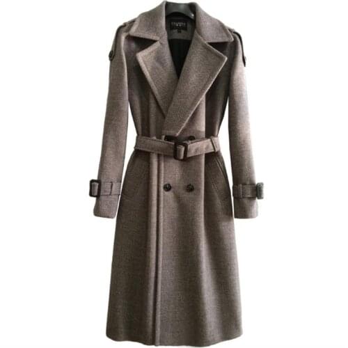 Mens trench coats man long coat men Herringbone pattern clothes casual slim fit Retro overcoat long sleeve autumn winter fashion