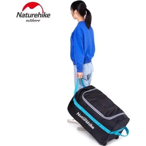 Naturehike 85L 110L Polyester Material Waterproof Foldable Wheeled Travel Camping Luggage Collapsible Storage Bag